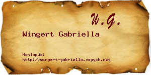 Wingert Gabriella névjegykártya